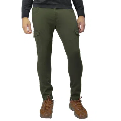 X-ray Men's Slim Fit Commuter Chino Pant With Cargo Pockets In Olive