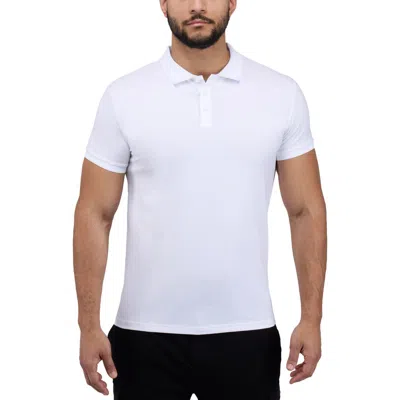 X-ray Xray Stretch Cotton Rib Polo In White
