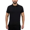 X-ray Xray Stretch Cotton Rib Polo In Black