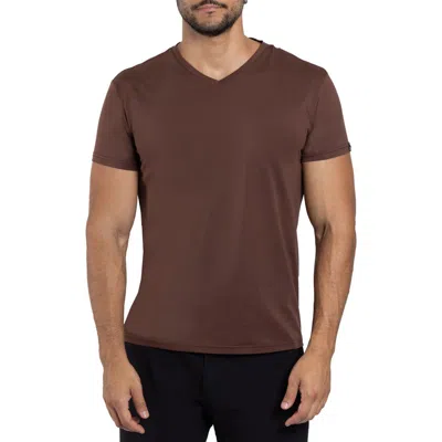X-ray Xray V-neck Flex T-shirt In Dusty Chocolate