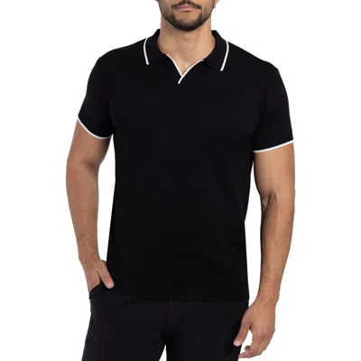 X-ray Xray V-neck Polo Sweater In Black