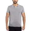 X-ray Xray V-neck Polo Sweater In Heather Grey