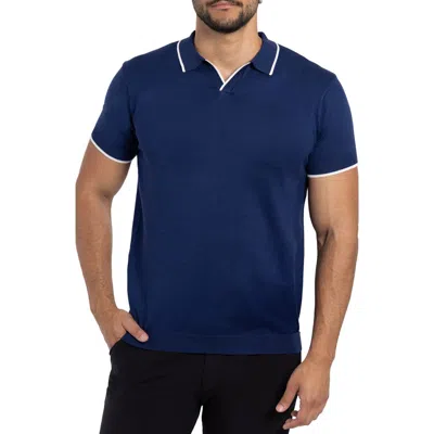 X-ray Xray V-neck Polo Sweater In Ink Blue