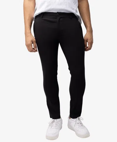 X-ray Men's Trouser Slit Patch Pocket Nylon Pants In Black