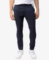 X-ray Men's Trouser Slit Patch Pocket Nylon Pants In Ink Blue