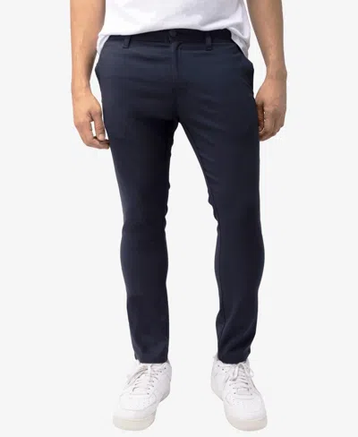 X-ray Men's Trouser Slit Patch Pocket Nylon Pants In Ink Blue