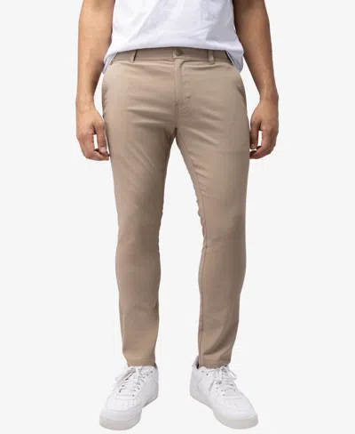 X-ray Men's Trouser Slit Patch Pocket Nylon Pants In Khaki