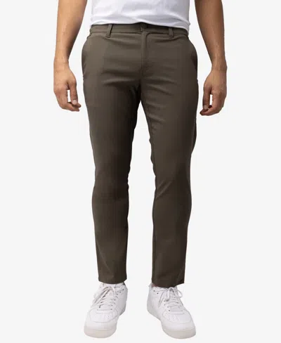 X-ray Men's Trouser Slit Patch Pocket Nylon Pants In Olive