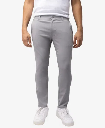 X-ray Men's Trouser Slit Patch Pocket Nylon Pants In Steel Grey