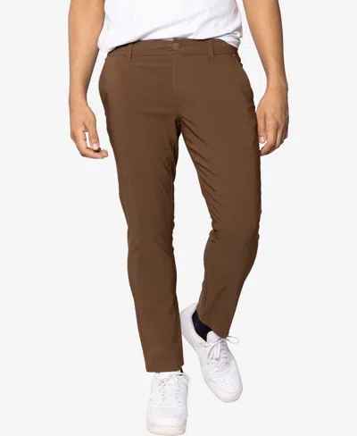 X-ray Men's Stretch Golf Pants Quick Dry Lightweight Casual Nylon Pants With Pockets In Brown