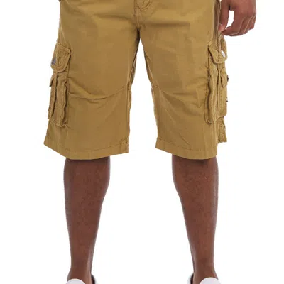 X-ray X Ray Men's Belted Twill Tape 12.5" Inseam Knee Length Cargo Shorts In Brown