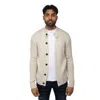 X-ray X Ray Men's Stand Collar Button Ribbed Cardigan In Brown