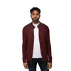 X-ray X Ray Men's Stand Collar Button Ribbed Cardigan In Red