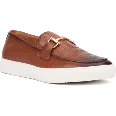 X-ray Xray Zeth Croc Embossed Horsebit Loafer In Cognac