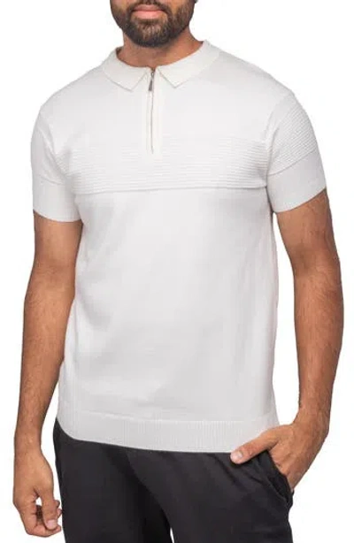 X-ray Xray Zip Polo Sweater In White