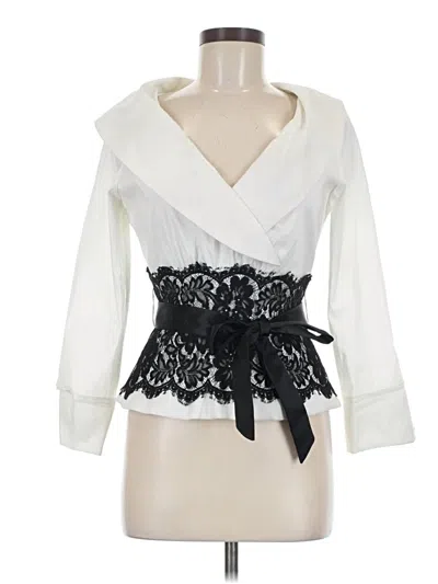 Pre-owned Xscape 3/4 Sleeve Blouse In Ivory