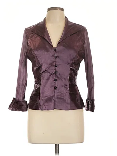 Pre-owned Xscape 3/4 Sleeve Blouse In Purple