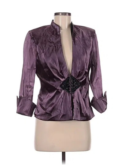 Pre-owned Xscape Blazer Jacket In Purple