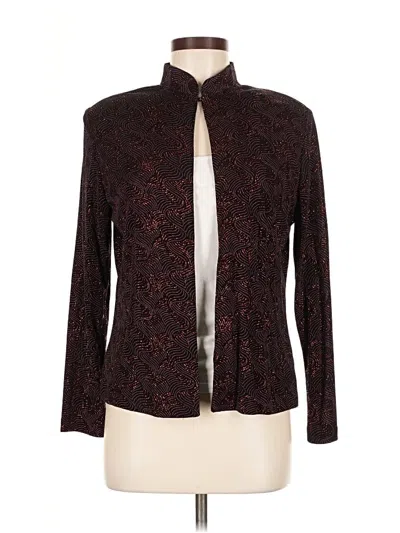 Pre-owned Xscape By Joanna Chen Blazer Jacket In Burgundy
