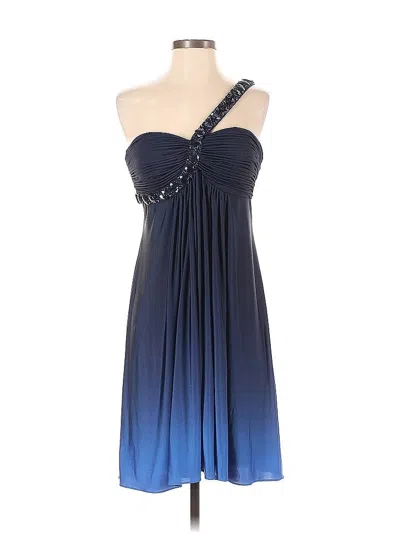 Pre-owned Xscape By Joanna Chen Cocktail Dress In Blue