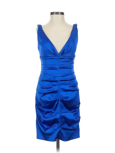 Pre-owned Xscape By Joanna Chen Cocktail Dress In Blue