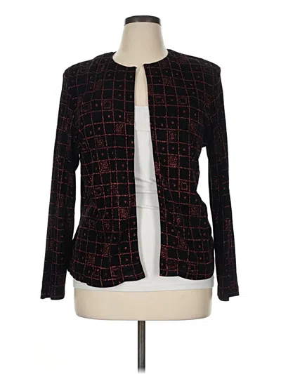 Pre-owned Xscape Cardigan Sweater In Black