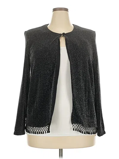 Pre-owned Xscape Cardigan Sweater In Gray