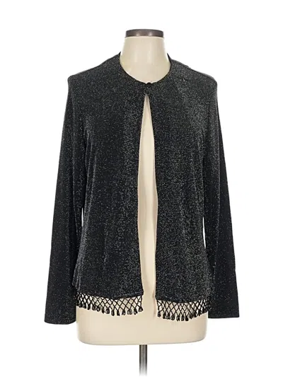 Pre-owned Xscape Cardigan Sweater In Silver