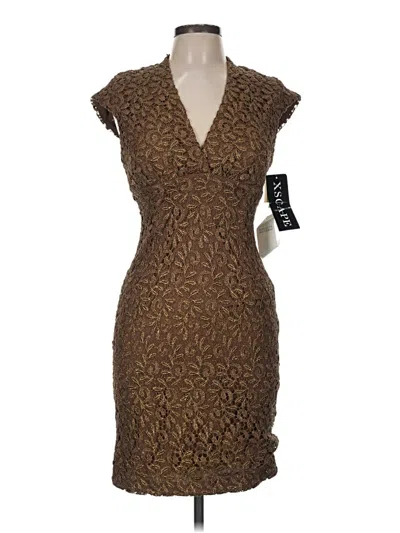 Xscape Cocktail Dress In Brown