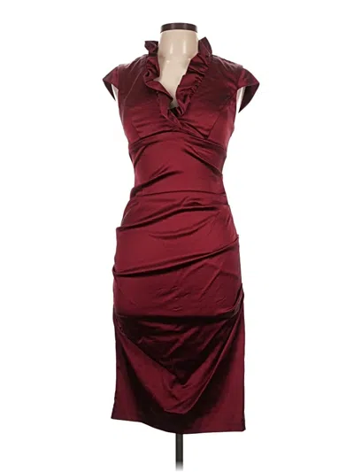 Pre-owned Xscape Cocktail Dress In Burgundy