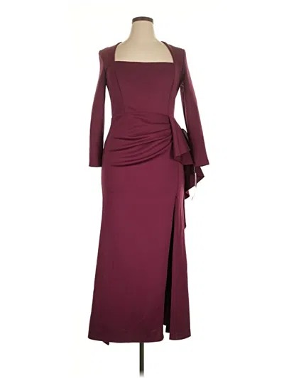 Pre-owned Xscape Cocktail Dress In Burgundy