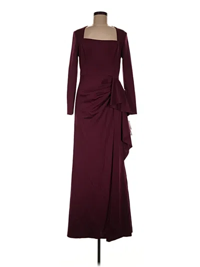 Xscape Cocktail Dress In Burgundy