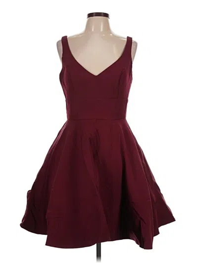 Pre-owned Xscape Cocktail Dress In Burgundy