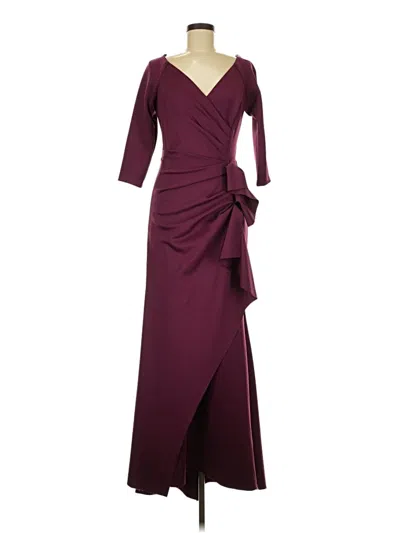 Pre-owned Xscape Cocktail Dress In Burgundy