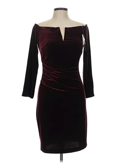 Pre-owned Xscape Cocktail Dress In Burgundy