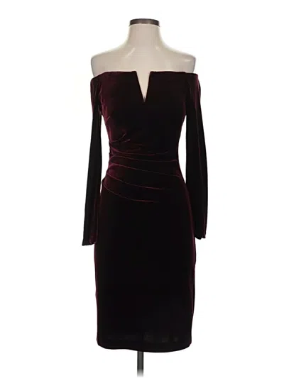 Pre-owned Xscape Cocktail Dress In Burgundy