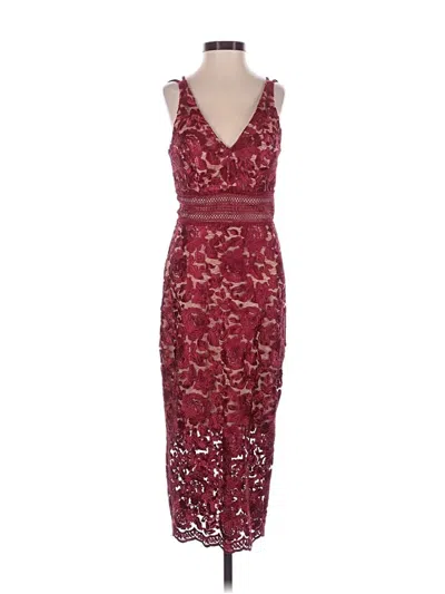 Pre-owned Xscape Cocktail Dress In Burgundy