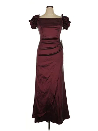 Pre-owned Xscape Cocktail Dress In Burgundy