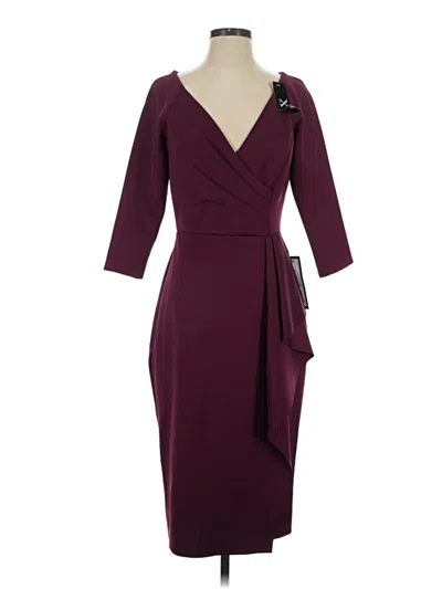 Pre-owned Xscape Cocktail Dress In Burgundy