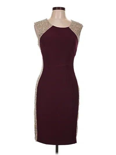 Pre-owned Xscape Cocktail Dress In Burgundy