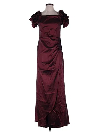 Pre-owned Xscape Cocktail Dress In Burgundy