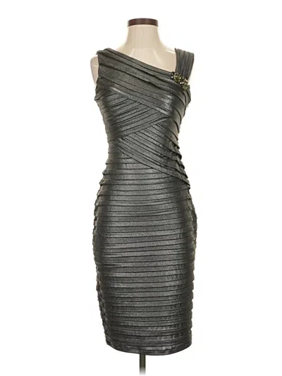 Pre-owned Xscape Cocktail Dress In Gray