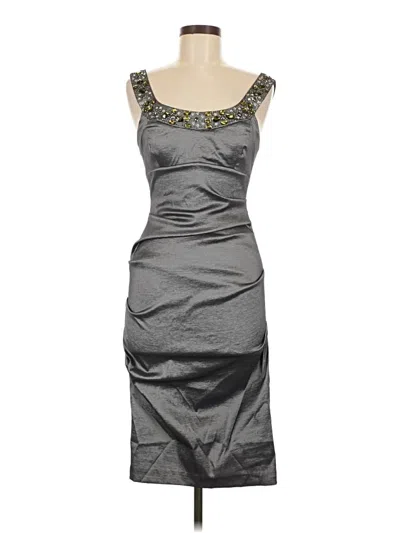 Pre-owned Xscape Cocktail Dress In Gray
