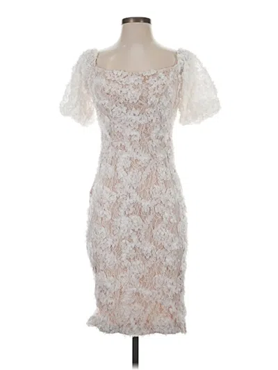 Pre-owned Xscape Cocktail Dress In Ivory