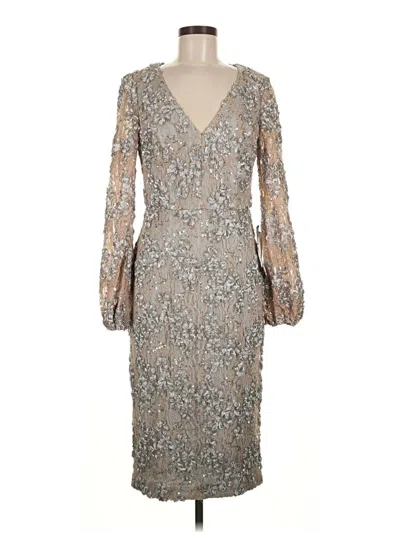 Pre-owned Xscape Cocktail Dress In Silver