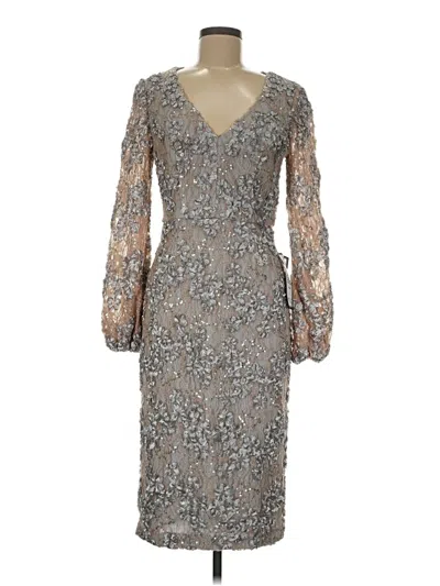 Xscape Cocktail Dress In Silver