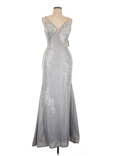 Pre-owned Xscape Cocktail Dress In Silver