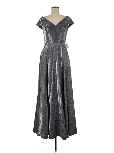 Pre-owned Xscape Cocktail Dress In Silver