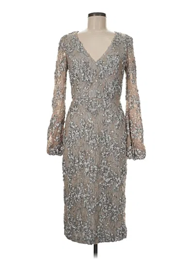 Pre-owned Xscape Cocktail Dress In Silver