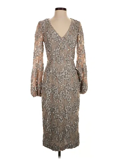 Xscape Cocktail Dress In Tan